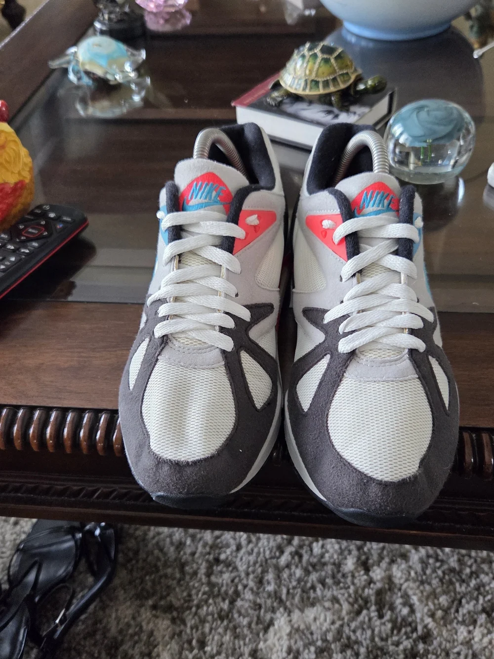 Nike  Air Structure Triax 91 Style Athletic Sneakers in Blue/Gray/White